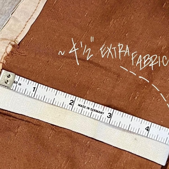 1940s brown linen a line midi dress decorative button front vintage medium - Picture 11 of 13